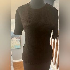 Michael Kors Black Textured Blouse